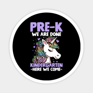 Pre-K Last Day of School Graduation Unicorn Magnet